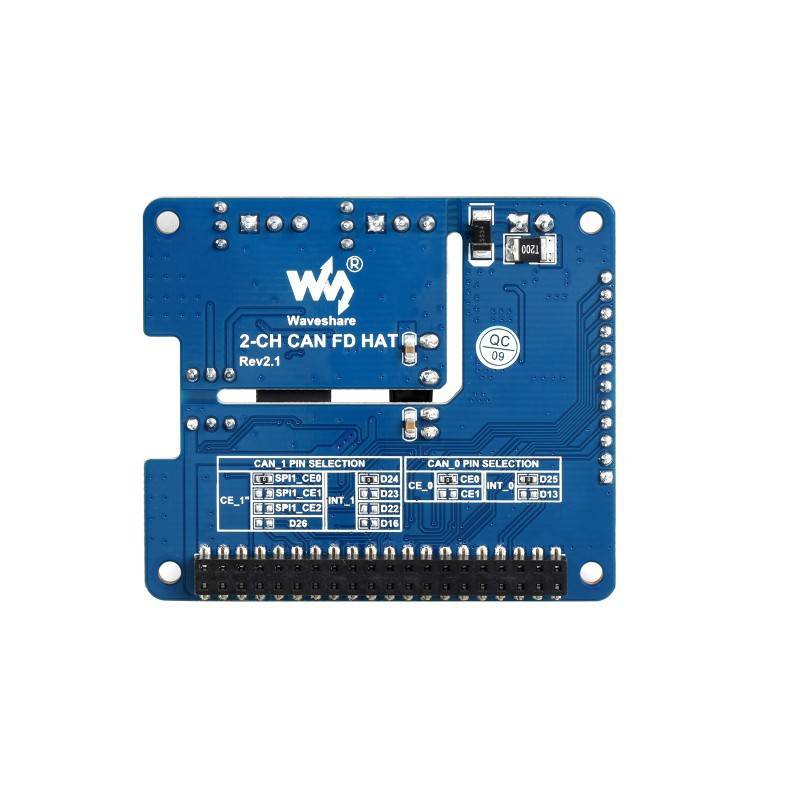 2-Channel Isolated CAN FD Expansion HAT for Raspberry Pi, Multi Protections - RS2129 - REES52