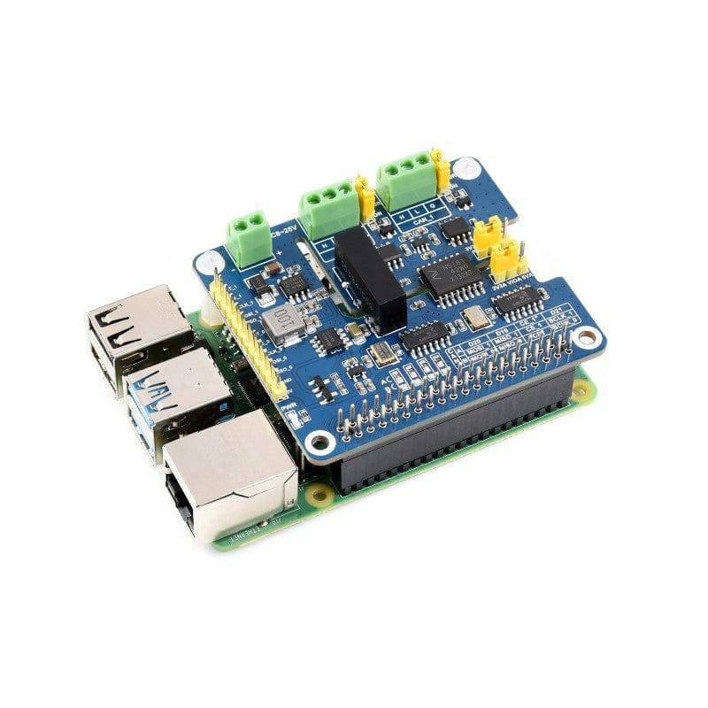 2-Channel Isolated CAN FD Expansion HAT for Raspberry Pi, Multi Protections - RS2129 - REES52