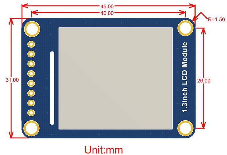 Waveshare 240x240, General 1.3inch LCD display Module, IPS, HD - RS2044 - REES52