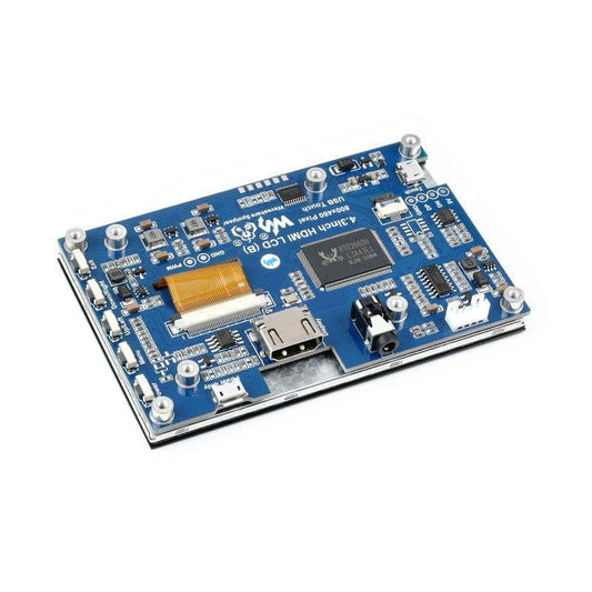 Waveshare 4.3inch Capacitive Touch Screen LCD (B), 800×480, HDMI, IPS, Various Devices & Systems Support - RS688 - REES52