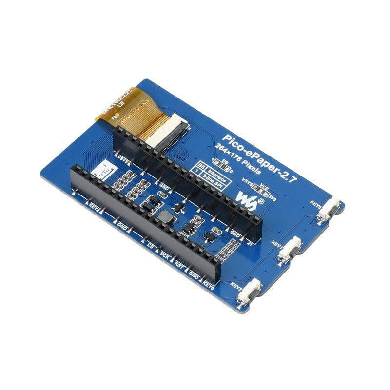 Waveshare 2.7inch E-Paper E-Ink Display Module for Raspberry Pi Pico, 264×176, Black / White, 4 Grayscale, SPI - RS1949 - REES52