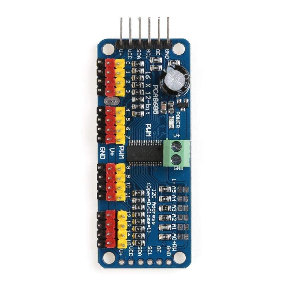 PCA9685 - 16 Channel 12-Bit PWM Servo Motor Driver I2C Module For Arduino - RS3679/AA175 - REES52