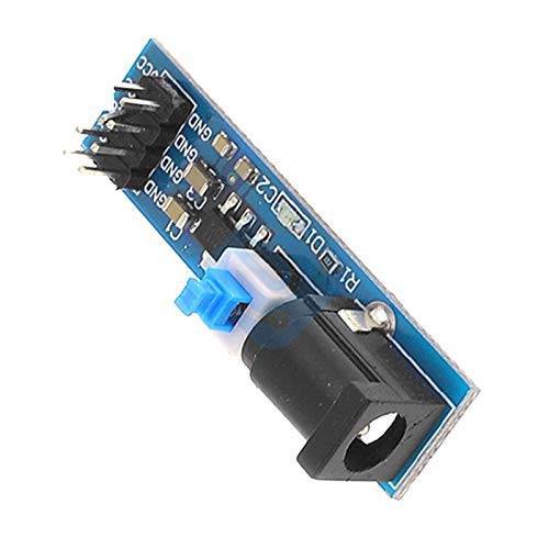 AMS1117 5V AMS1117-5v Power Supply Module Self-Locking Switch Output Voltage Interface Power Indicator DC Jack Module -NA092 - REES52