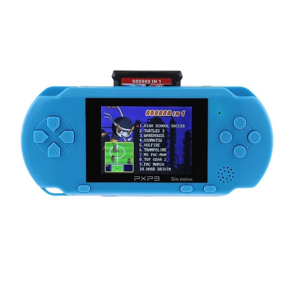 PXP3 Handheld Game Console, 16 Bit Portable Classic Game Console LCD Game Player with 2.7 Inch TFT Screen, 2 Game Cards - RS2675 - REES52