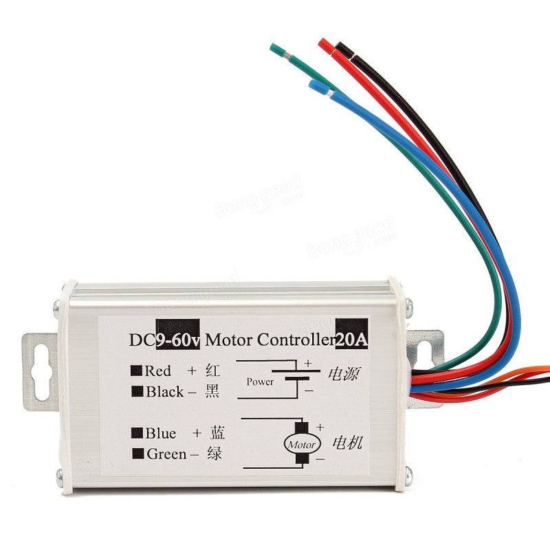 DC12-60V 20A DC Brush Motor Speed Controller Forward/Reverse Electric Motor Speed Regulator DC12-60V 20A DC Brush Motor Speed Controller Forward/Reverse Electric Motor Speed Regulator