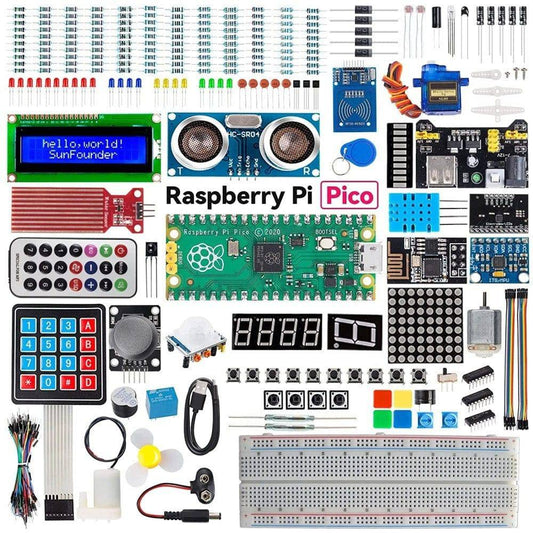Raspberry Pi Pico Ultimate Starter Kit 32+ Items, 113 Projects, MicroPython, Piper Make and C/C++ - B0B7KC5WMS - REES52