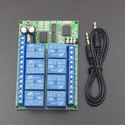 AD22A08 DC 12V 8CH DTMF Relay Phone Voice Signal Decoder Remote Controller Switch Module - RS1795 - REES52
