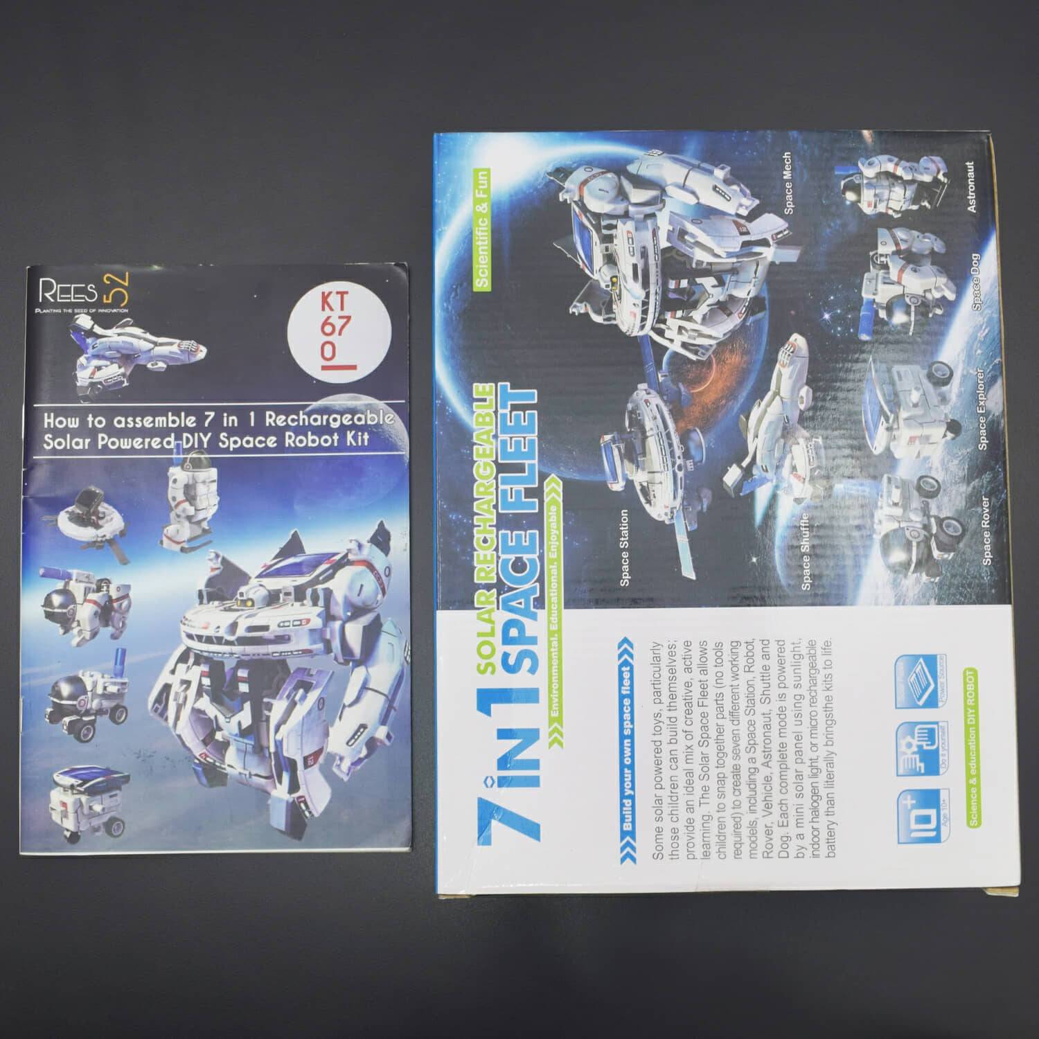 How to assemble 7 in 1 Rechargeable Solar powered DIY Robot Kit - KT670 - REES52