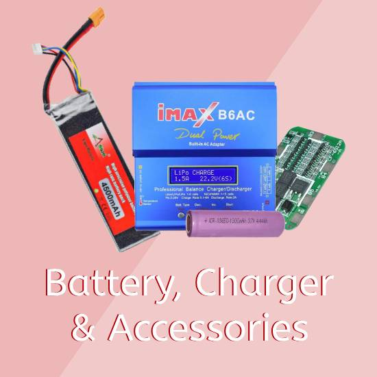 Battery, Charger & Accessories