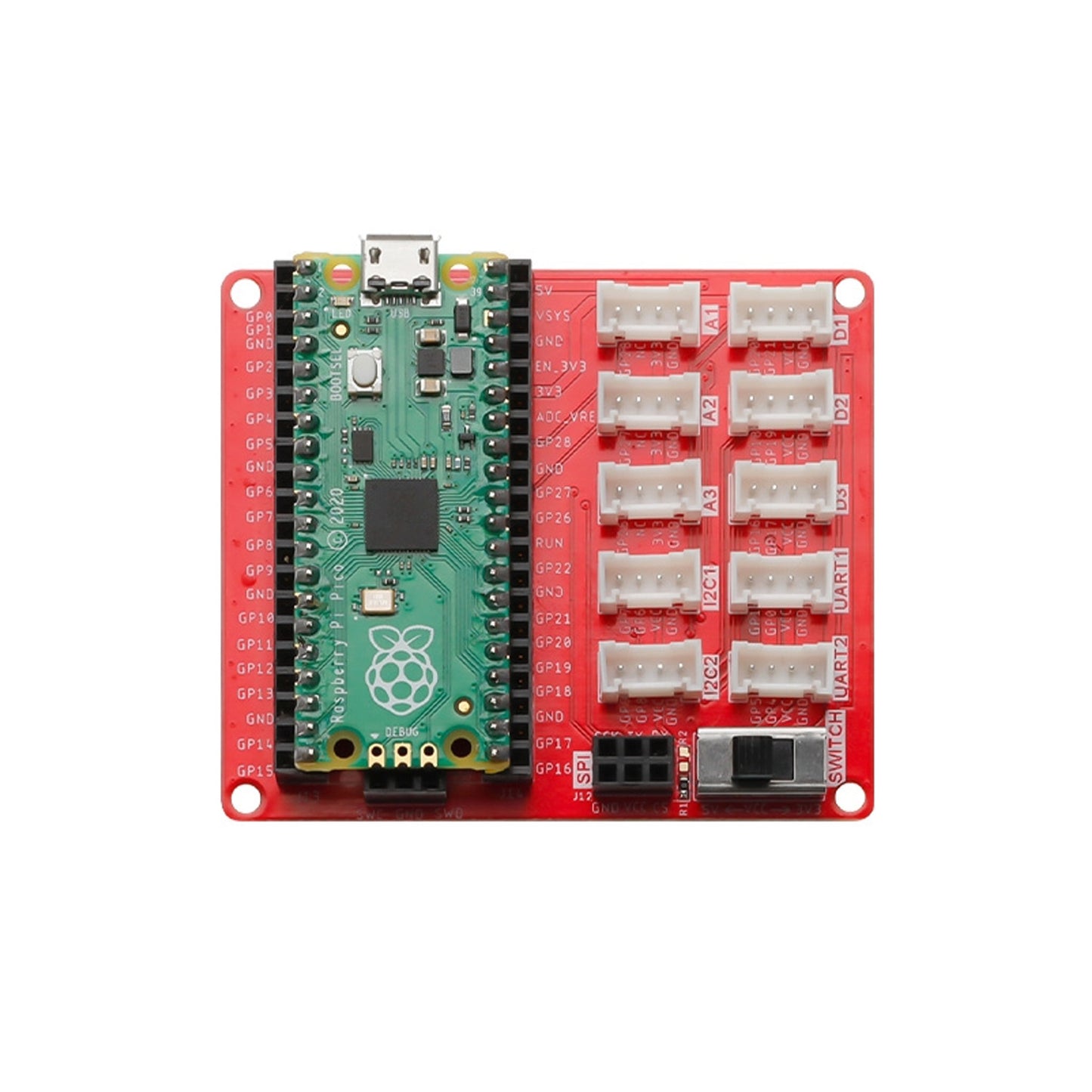 ELECROW Crowtail - Raspberry Pi Pico Expansion Board Crowtail Shield For Raspberry Pi Pico - RS7042