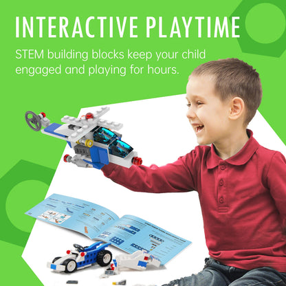 makerzoid 30-in-1 STEM Building Blocks Set Educational STEM Toys For Kids 6+ Years Old Creative STEM Toys For Kids: Build and Learn Educational Gift DIY Fun Learning Bricks Kids Toy - RS7141