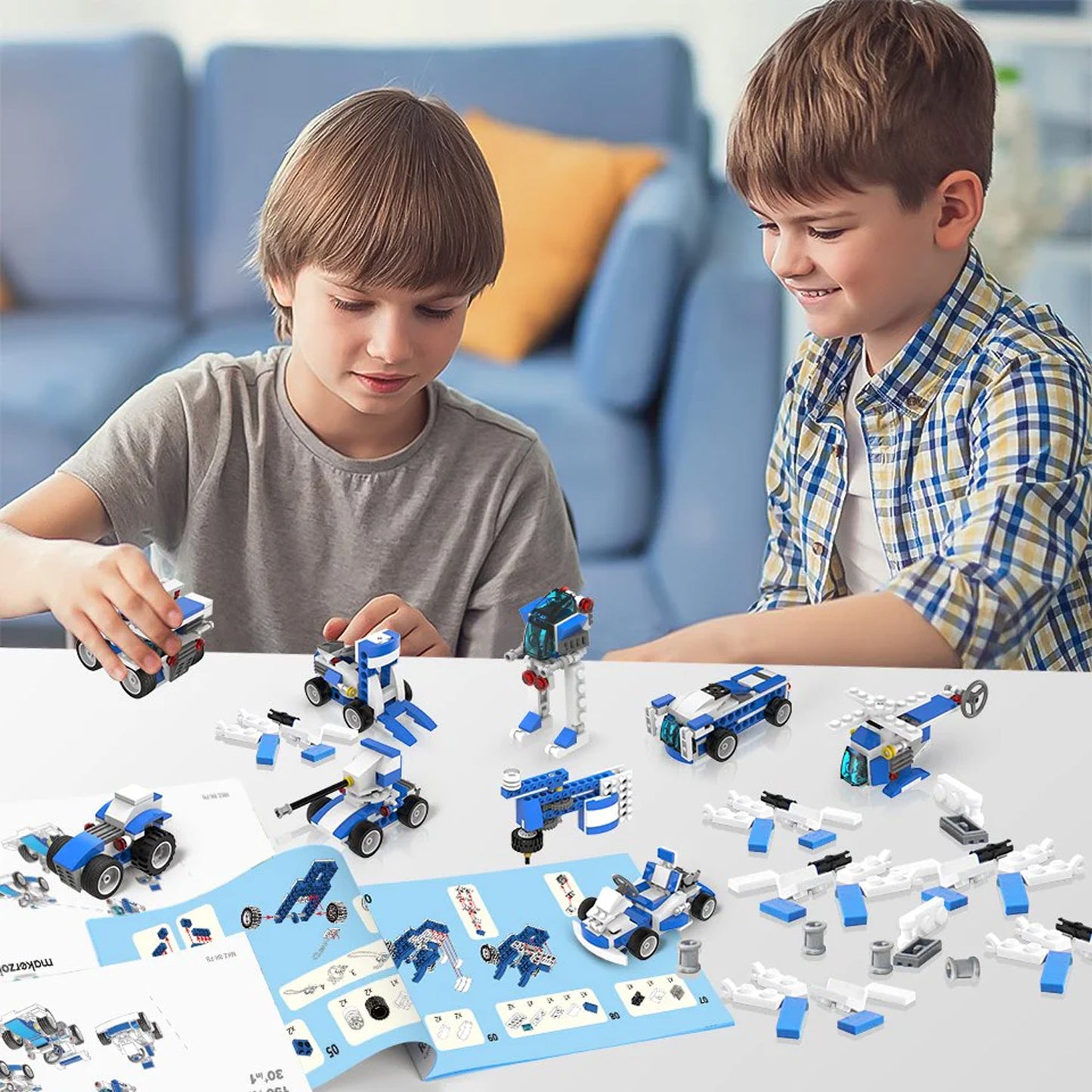 makerzoid 30-in-1 STEM Building Blocks Set Educational STEM Toys For Kids 6+ Years Old Creative STEM Toys For Kids: Build and Learn Educational Gift DIY Fun Learning Bricks Kids Toy - RS7141