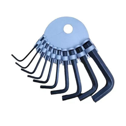 10-in-1 Metric Hex Key Set 10-in-1 Metric Combination Hexagonal Key 10-in-1 Allen Wrench (1.5mm, 2mm, 2.5mm, 3mm, 3.5mm, 4mm, 5mm, 6mm, 8mm, 10mm) For Workshop Projects  - RS6567