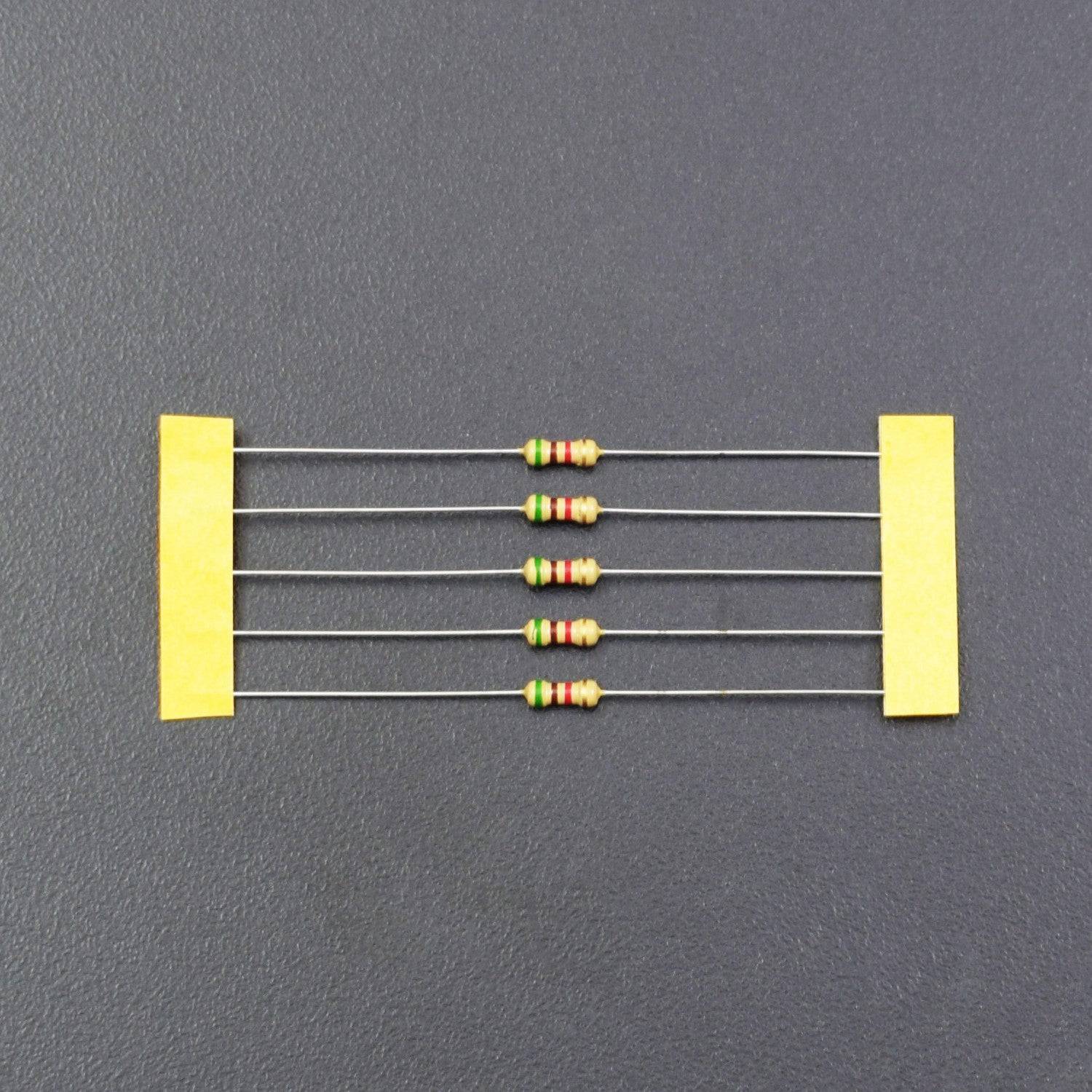 5.1K Ohm Resistance 1/4W Power Rating  5% Tolerance Carbon Film Resistor - RS503 - REES52