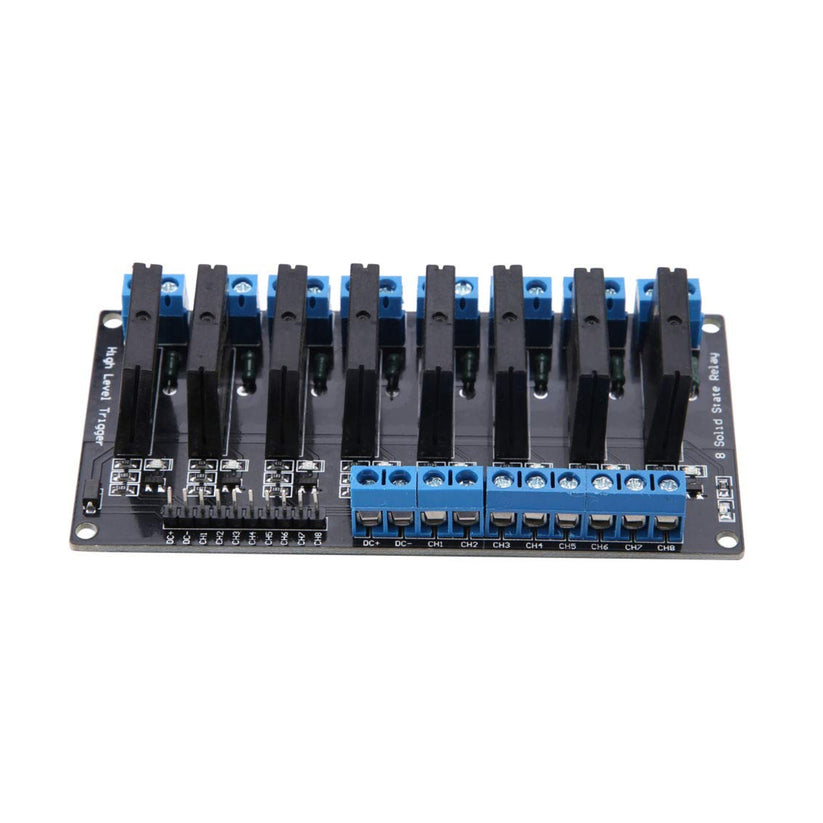 8 Channel 12V Solid State Relay Module With Resistive Fuse – REES52