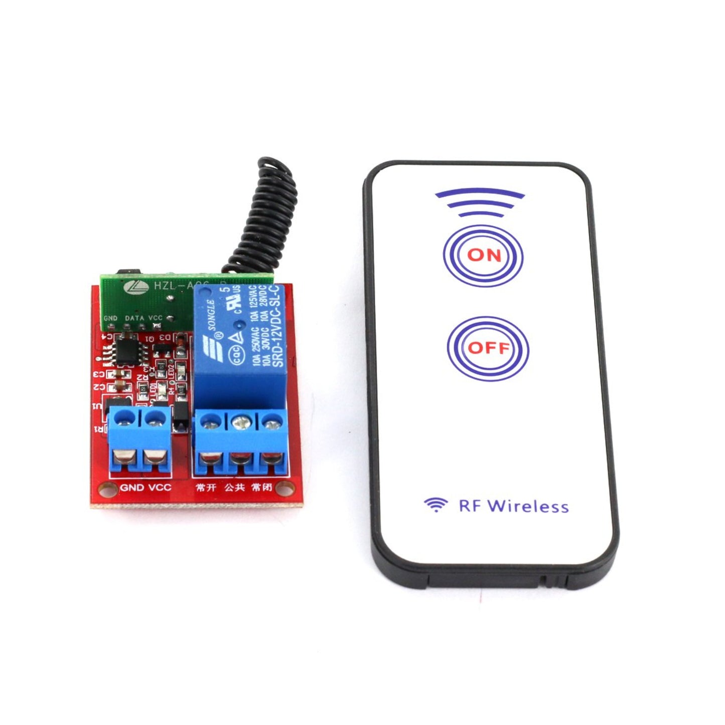 12V 1-Channel RF Wireless Relay Module With Remote Control DIY 12V RF Channel Relay Module 12V RF Wireless Relay Module For Home Automation - RS2875