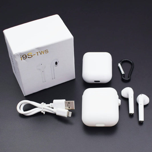 i9s TWS Bluetooth Earphones Wireless Bluetooth Ear Earbuds With Air-Pod Case - White - RS2178 - REES52