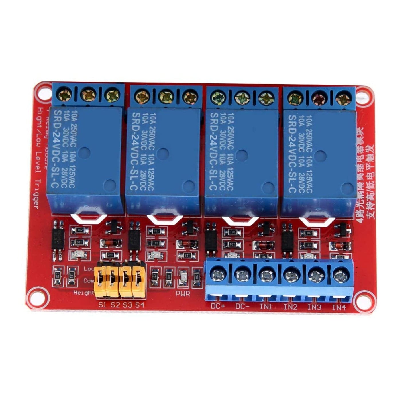 24V 4 Channel Relay Module Trigger With Isolated Support