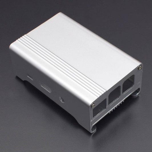 Silver Aluminum Alloy Protective Case  For Raspberry Pi 3/2/B+ - RS987 - REES52
