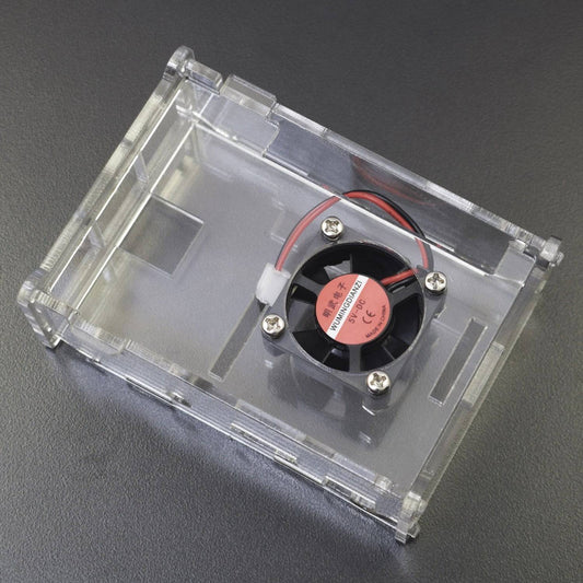 Clear Acrylic Case With Cooling Fan For Raspberry Pi 3 & 2 Model B And Raspberry Pi Model B+ - RS2269 - REES52
