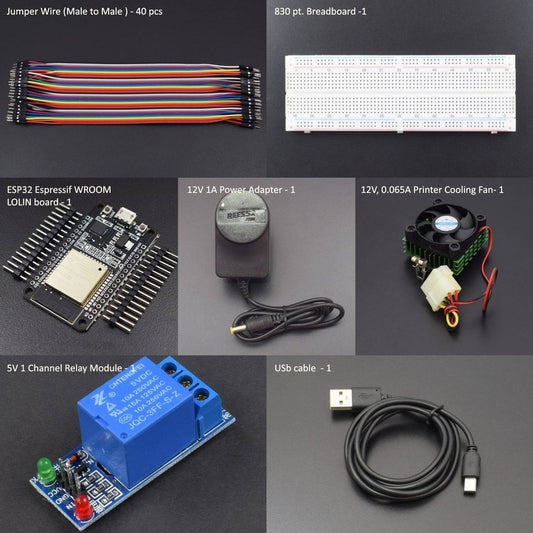 Make a Home Automation fan over Wi-Fi controlled app using WROOM-32 Wi-fi Module with 5v 1-Channel Relay Module - KT583 - REES52