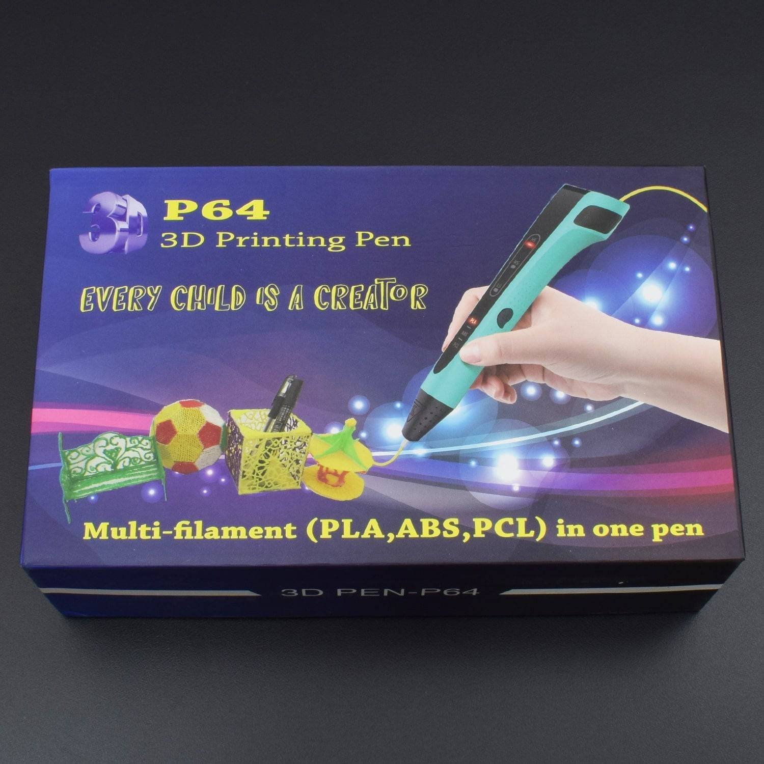 3D Pen, Multi Filament 3D Printer Pen New Arrivals 3D Drawing Pen 3D Printing 3D Pen with Whole Set Gift Package (Blue) - RS908 - REES52