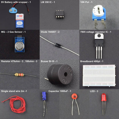 Make a Fire Alarm Circuit using MQ-2 Gas Sensor - KT857 - REES52