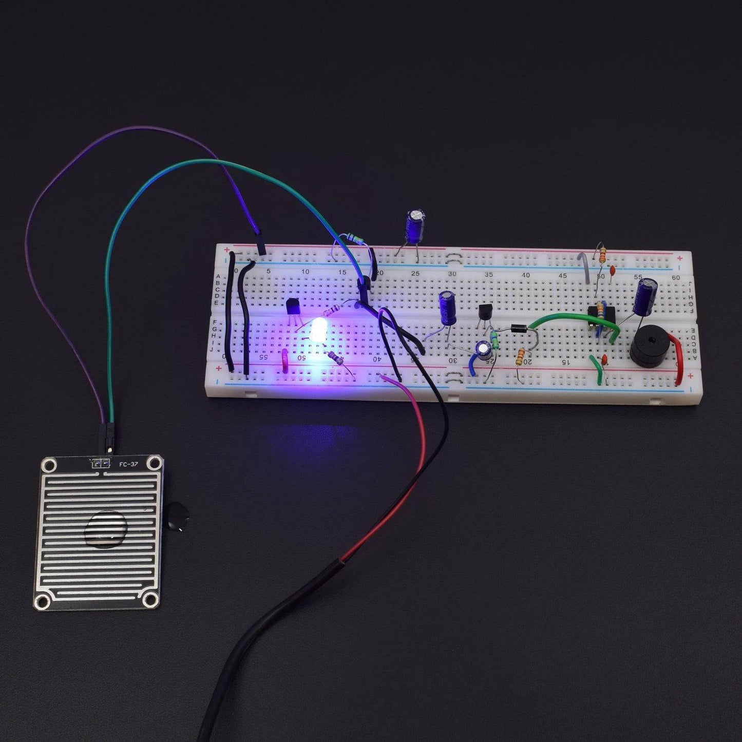 RAIN ALARM CIRCUIT USING 555 TIMER IC  - KT856 - REES52