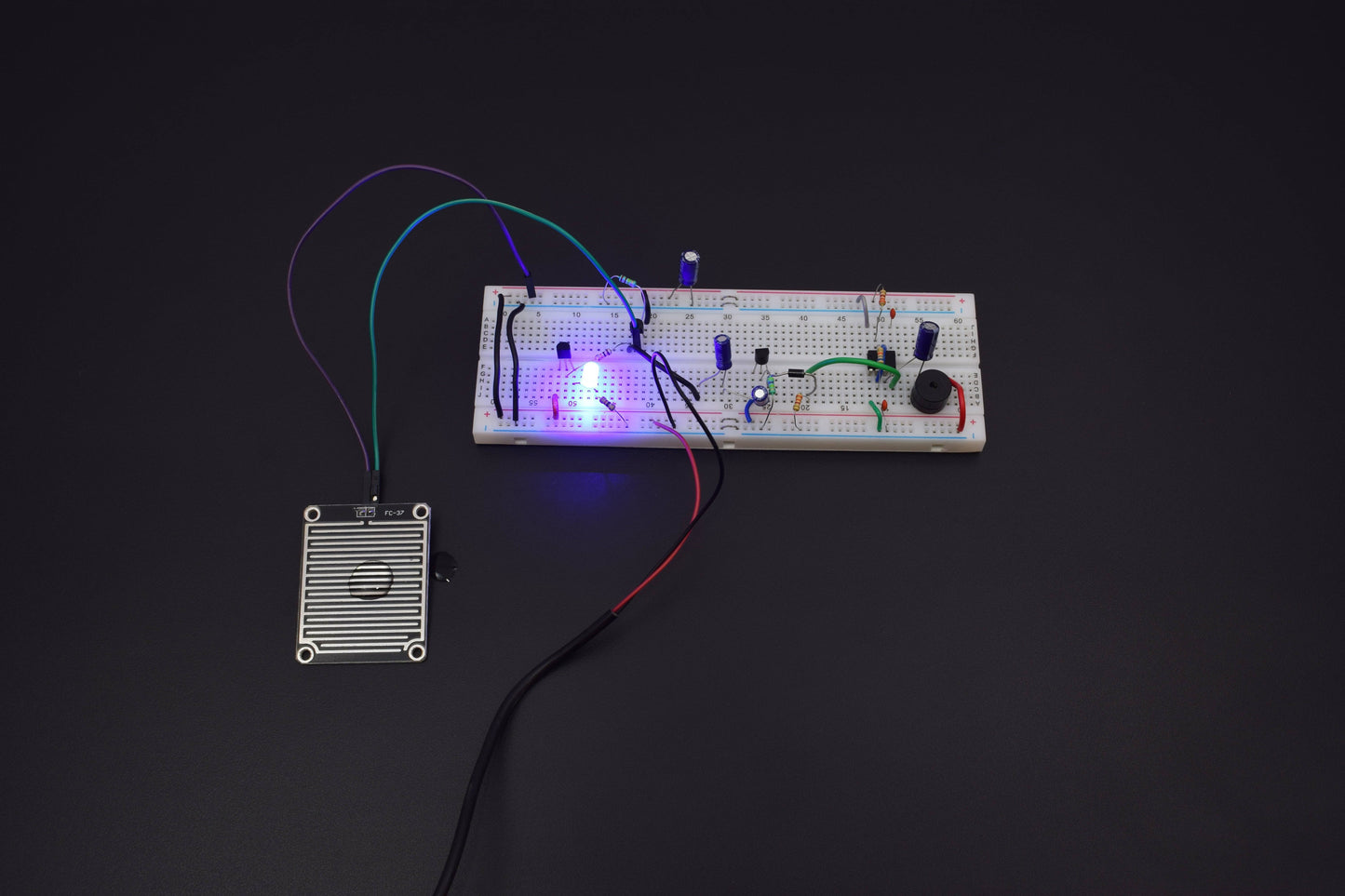 RAIN ALARM CIRCUIT USING 555 TIMER IC  - KT856 - REES52