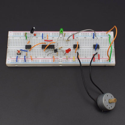 Dc motor controlling using single switch and 555 timer IC & 4017 IC - KT853 - REES52