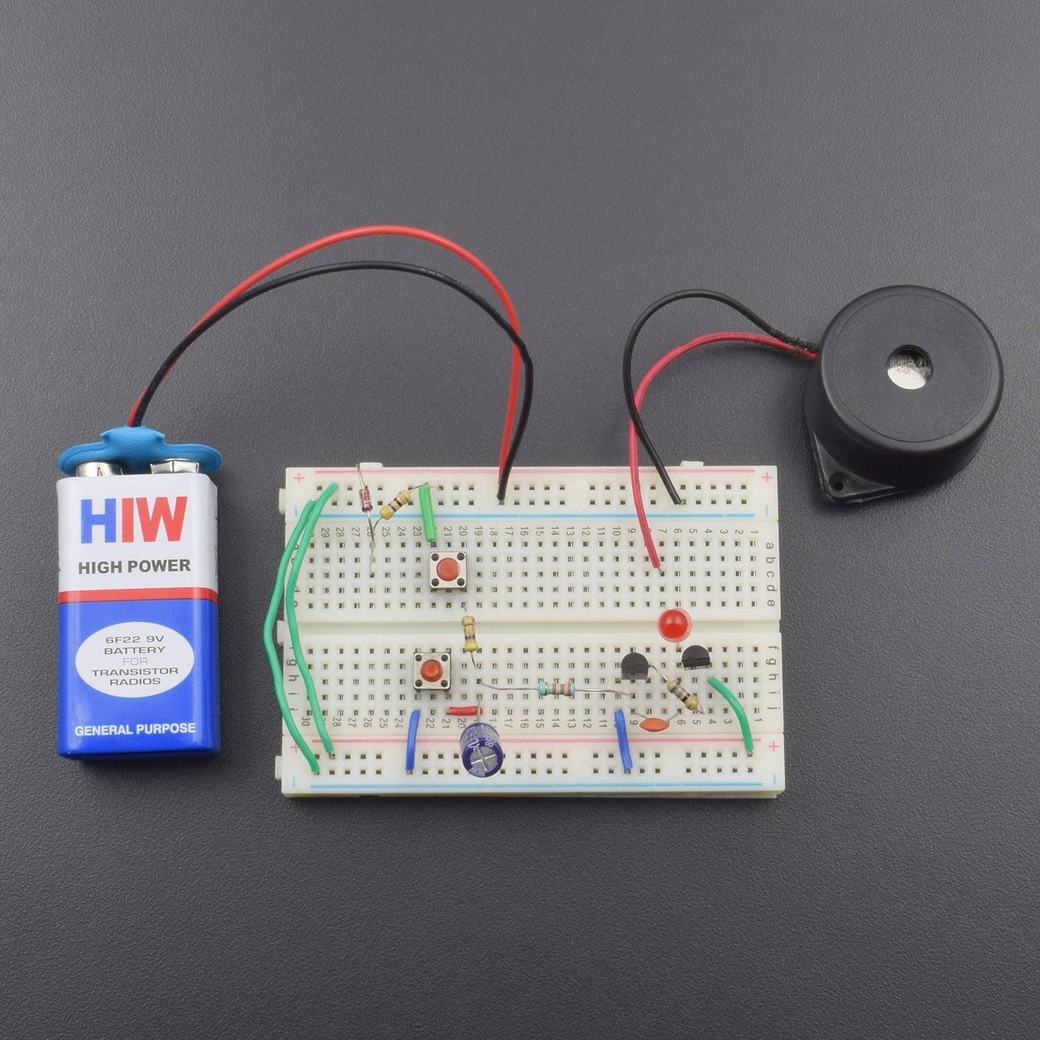 Make an Electronics Siren Circuit using 2 Transistors - KT952 - REES52