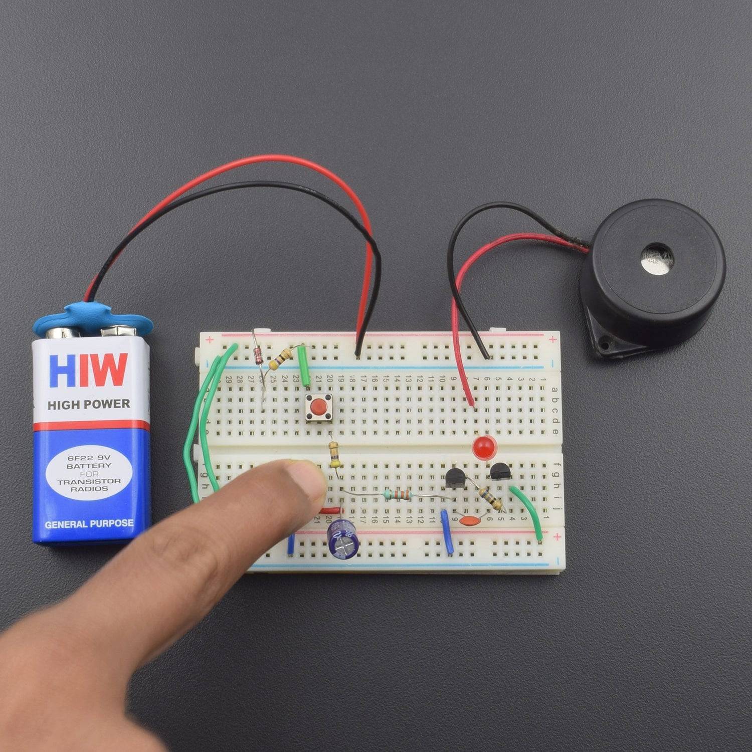 Make an Electronics Siren Circuit using 2 Transistors - KT952 - REES52