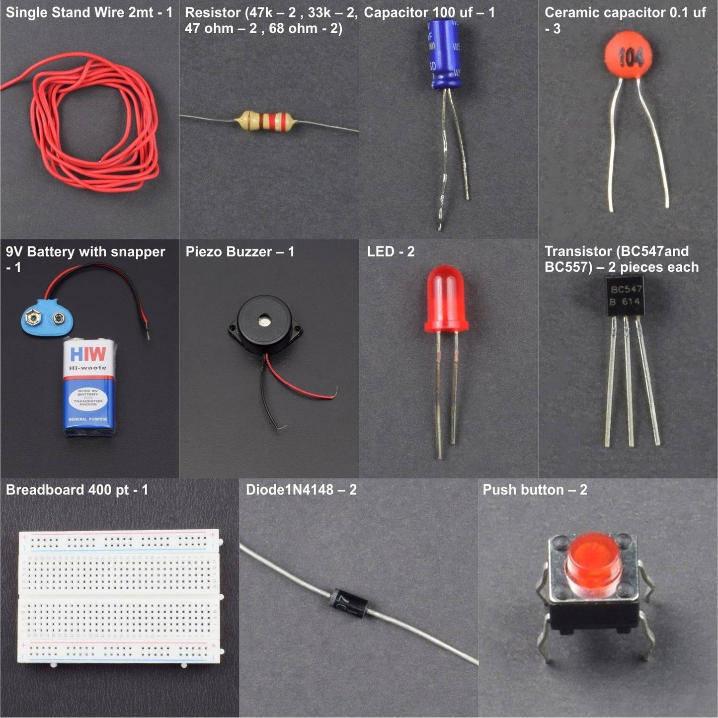 Make an Electronics Siren Circuit using 2 Transistors - KT952 - REES52