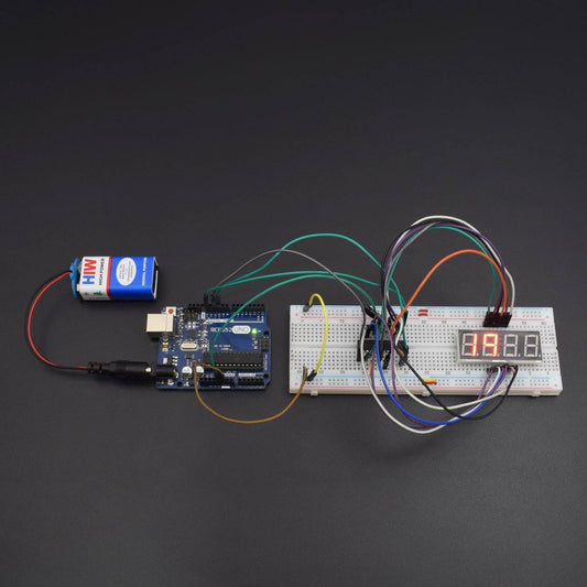 Display the Data on 4 Digit 7 Segment Display using MAX7219 chip using Arduino uno - KT927 - REES52