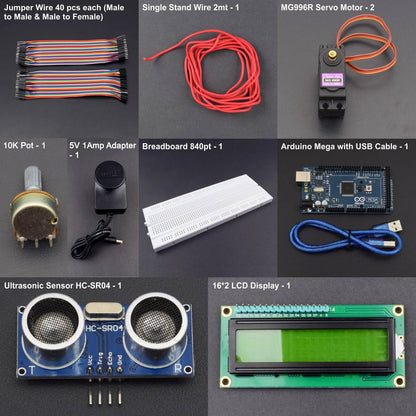 Make an Automatic Door & counter with HC-SR04 ultrasonic sensor and servo motor interfacing with arduino mega - KT775 - REES52