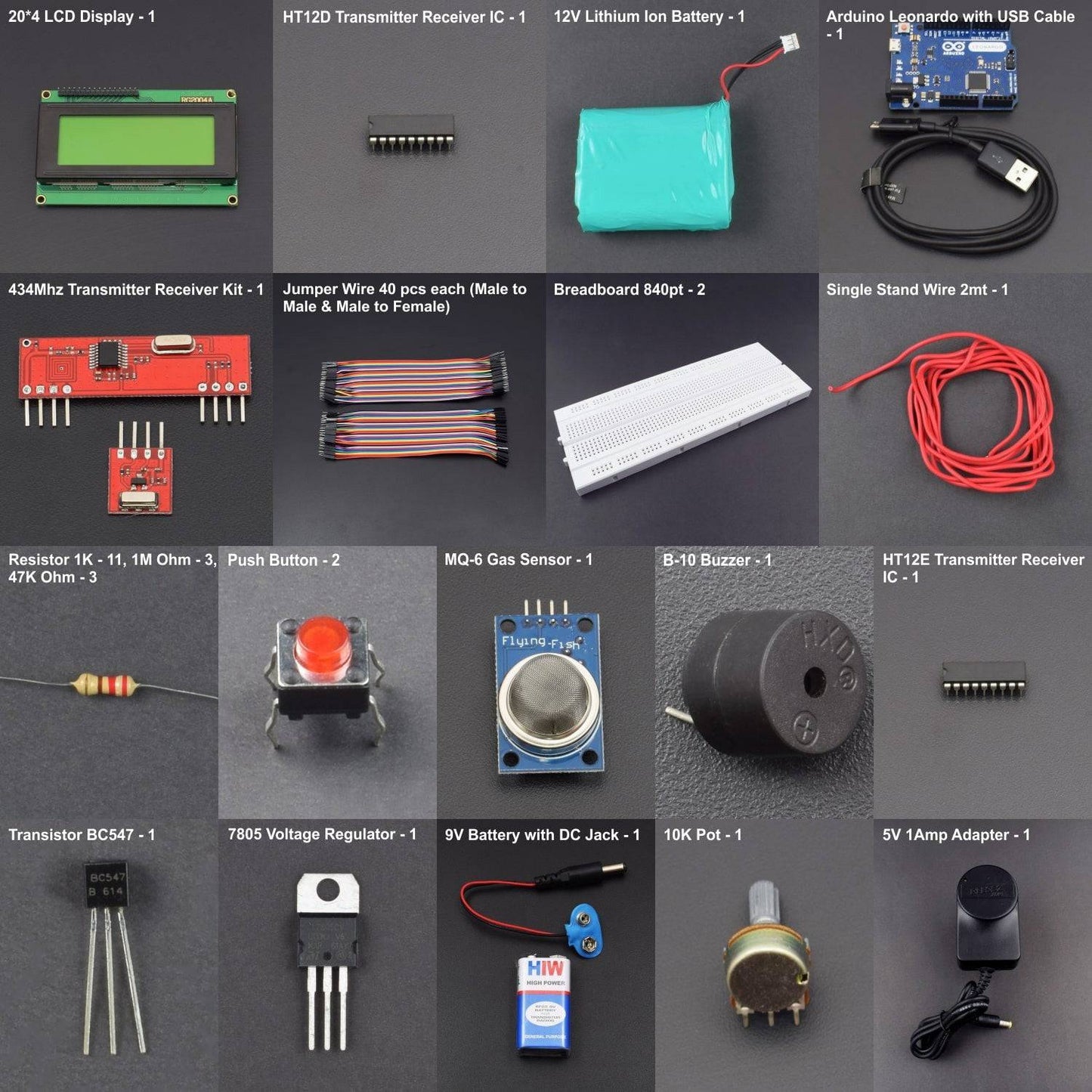 Make a wireless LPG gas detection alarm using MQ-6 gas sensor interfacing with Arduino Leonardo - KT787 - REES52