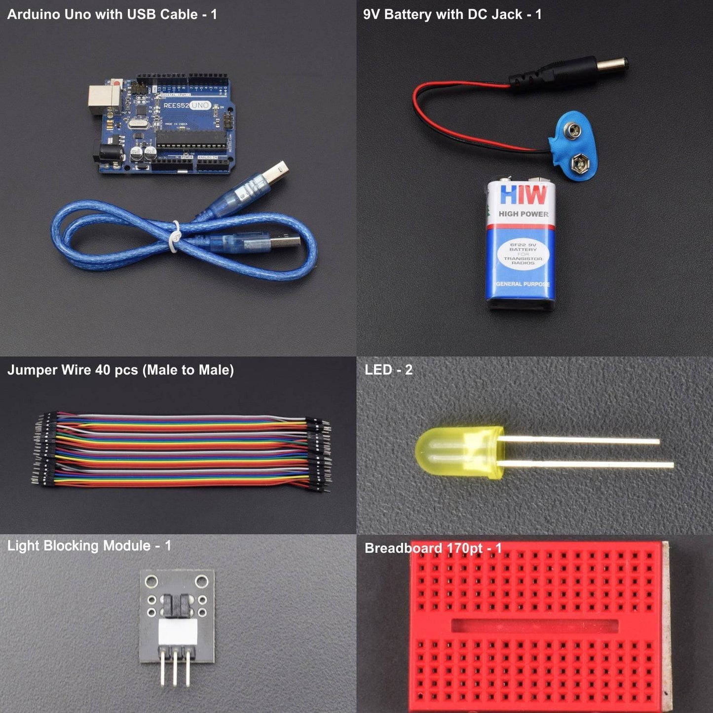 Turn LED On/Off using Light Blocking Sensor - KT657 - REES52