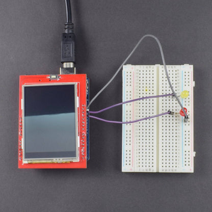 Making a home automation system using 2.4 inch TFT touch display controlling led interfacing with Arduino uno - KT900 - REES52