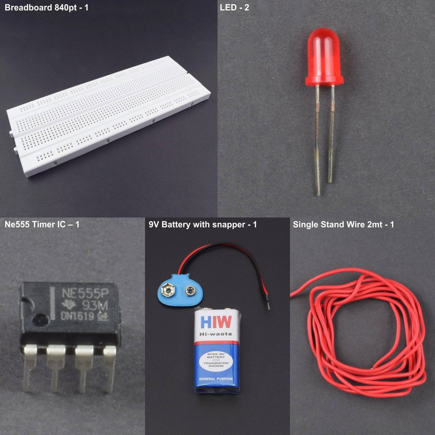 Turn ON-OFF 2 LED’s by making Touch Sensor using 555 Timer IC - KT909 - REES52