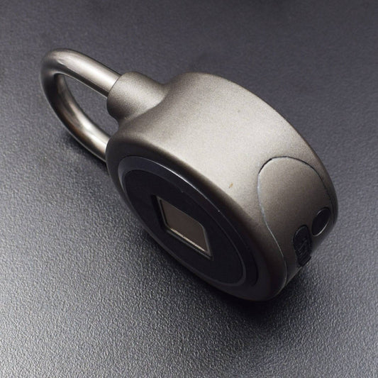 BT Fingerprint Smart Keyless Lock USB Rechargeable Waterproof APP Control Portable Anti-Theft Padlock - Silver - RS2339 - REES52