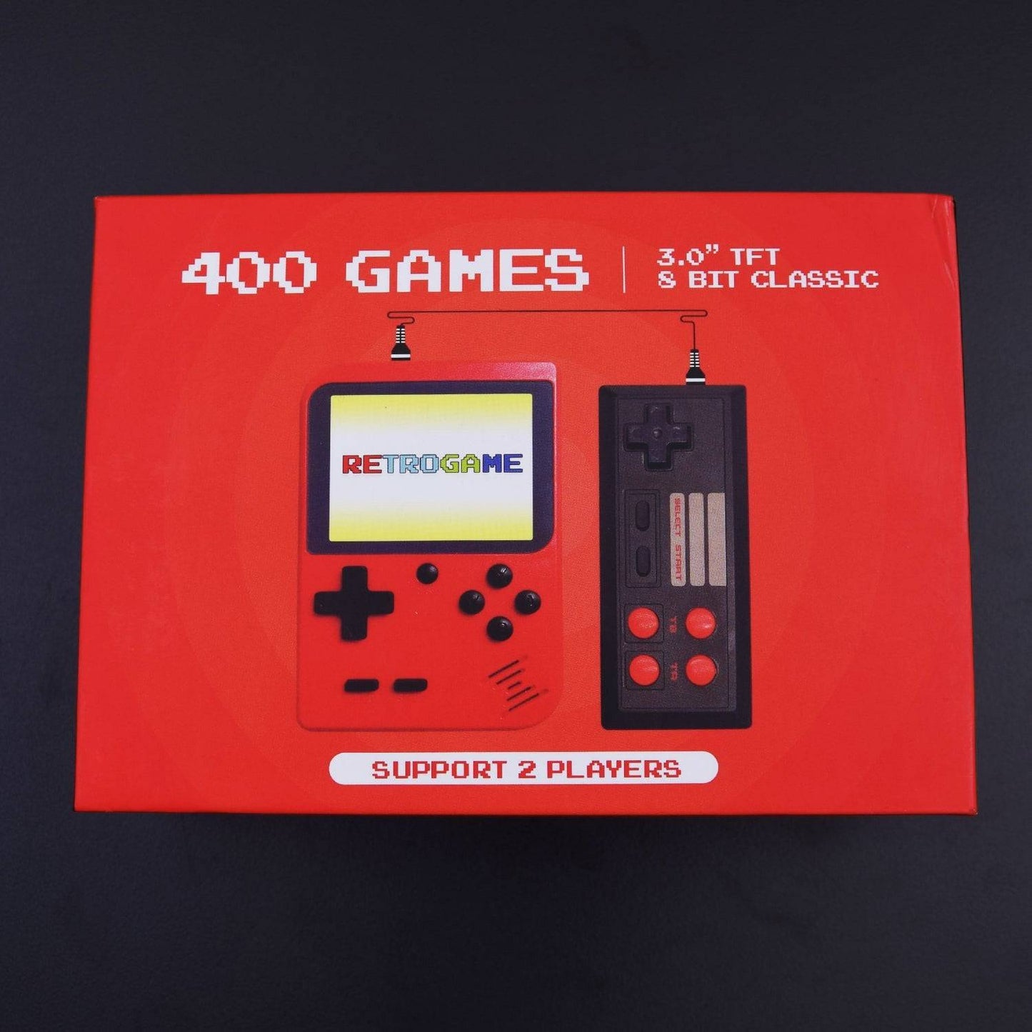 Mini Classic Handheld Retro Game Console TFT Screen 8-Bit Built-in 400 Retro Games Player Support Rechargeable - RS2350 - REES52