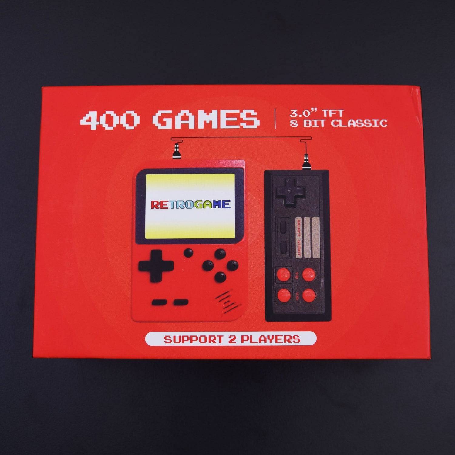 Mini Classic Handheld Retro Game Console TFT Screen 8-Bit Built-in 400 Retro Games Player Support Rechargeable - RS2350 - REES52