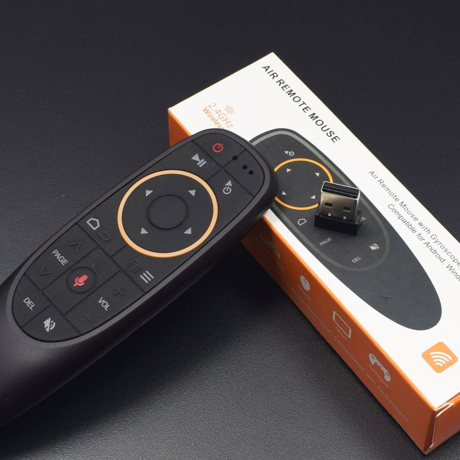 G10 Voice Control Fly Air Mouse 2.4GHZ Wireless Microphone Remote - Black - RS2267 - REES52