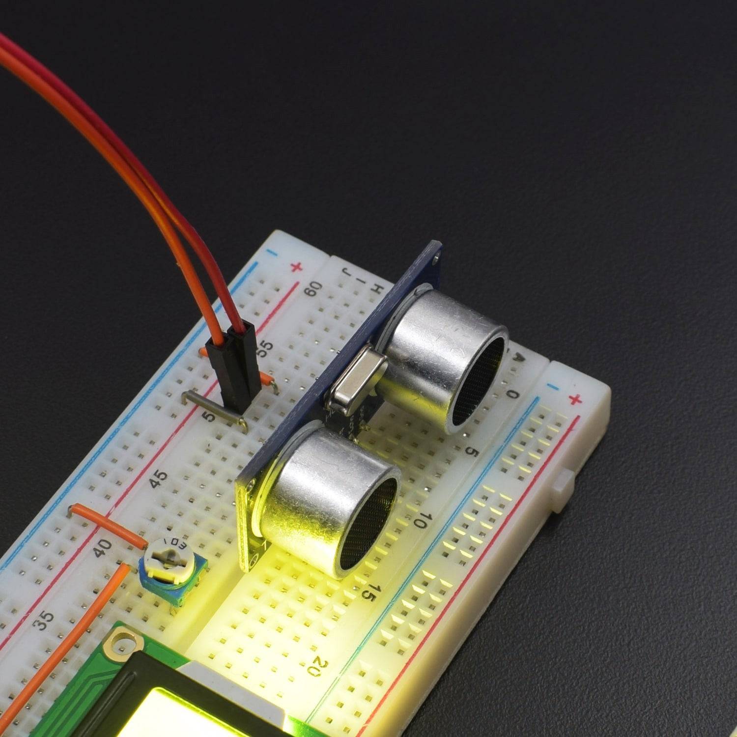 Measuring the distance using HC SR-04 and Display the Data on LCD interfacing with Arduino uno - KT930 - REES52