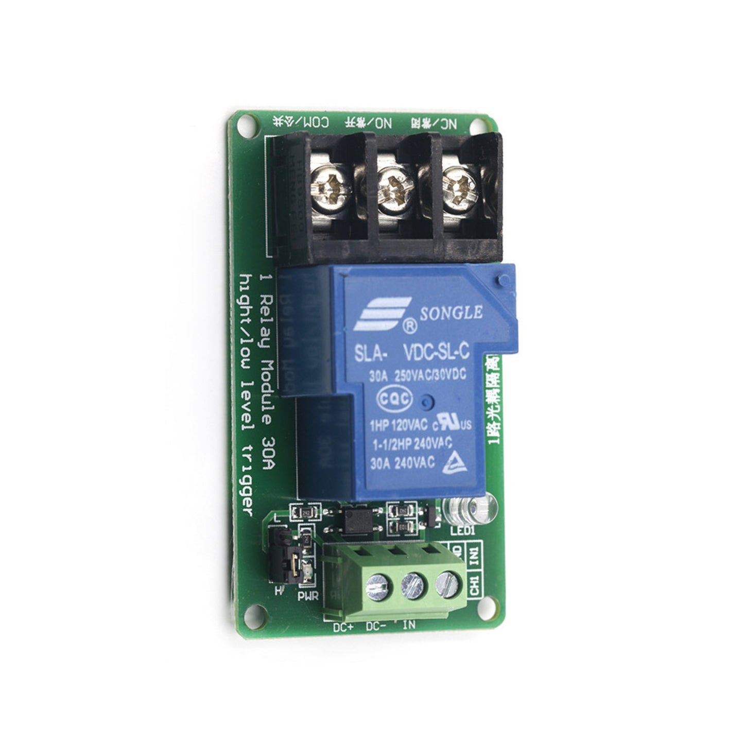 1-Channel 24V 30A Relay Module 24V 30A Relay Control Board Module With Optocoupler One Channel Industrial-Grade Relay Module For Automation- RS3988