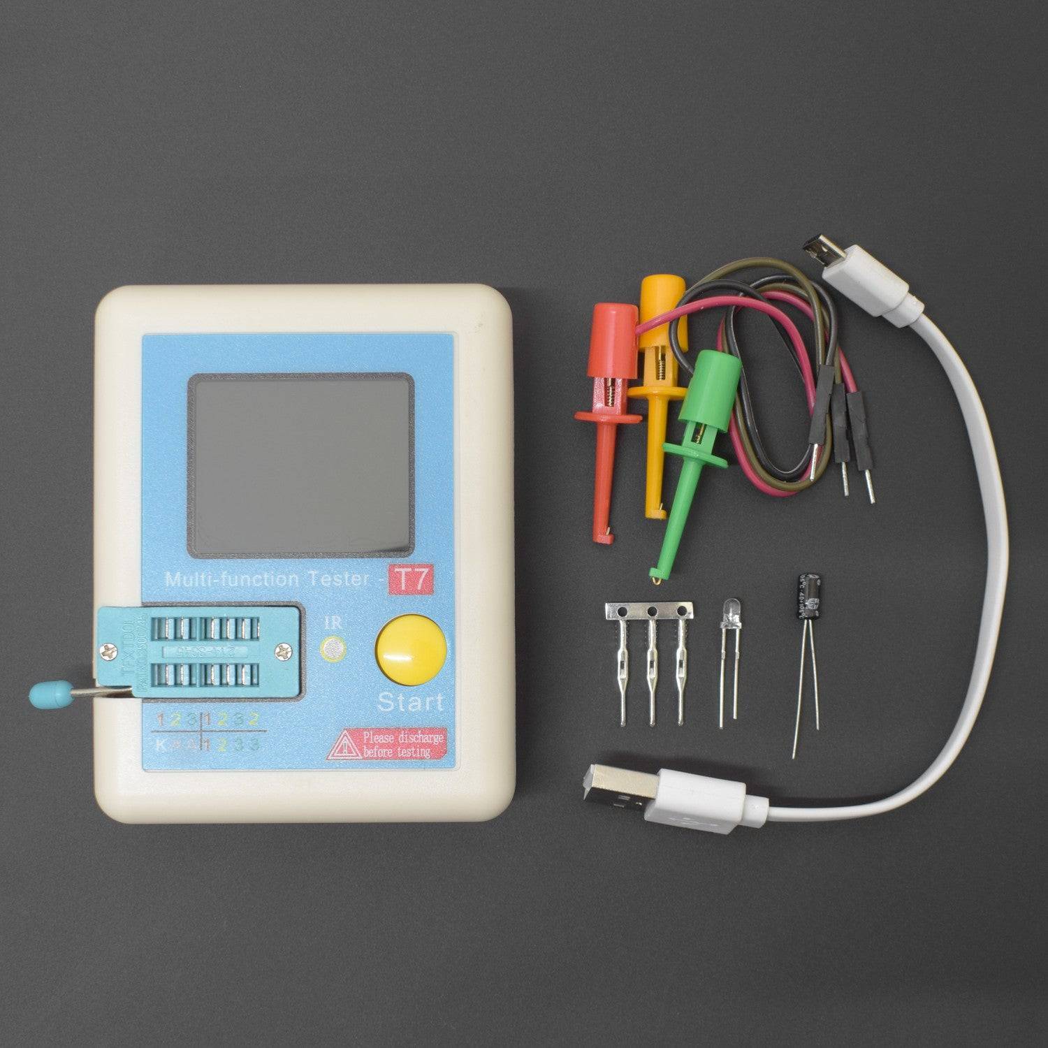 T7 Transistor Tester Multifunctional Tester TFT Diode Triode ...