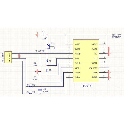 5 kg Load Cell with HX711 Module Shell and 4P DuPont Wire Kit - RS3556 - REES52