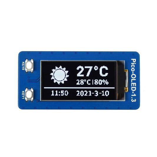 Waveshare 1.3inch OLED Display Module for Raspberry Pi Pico, 64×128, SPI/I2C - RS2455 - REES52