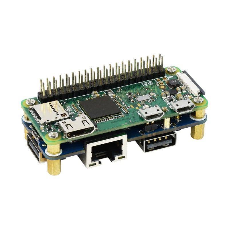 Waveshare Ethernet / USB HUB HAT (B) for Raspberry Pi Series, 1x RJ45, 3x USB 2.0 - RS2421 - REES52