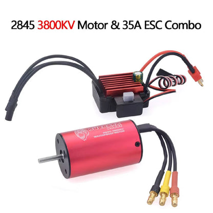 SURPASS HOBBY 1/12 RC Motor & 35A ESC Combo 2845 2600KV 3100KV 3800KV 4000KV For Traxxas HSP 1/12 RC Drift Racing Off-Road Car Truck